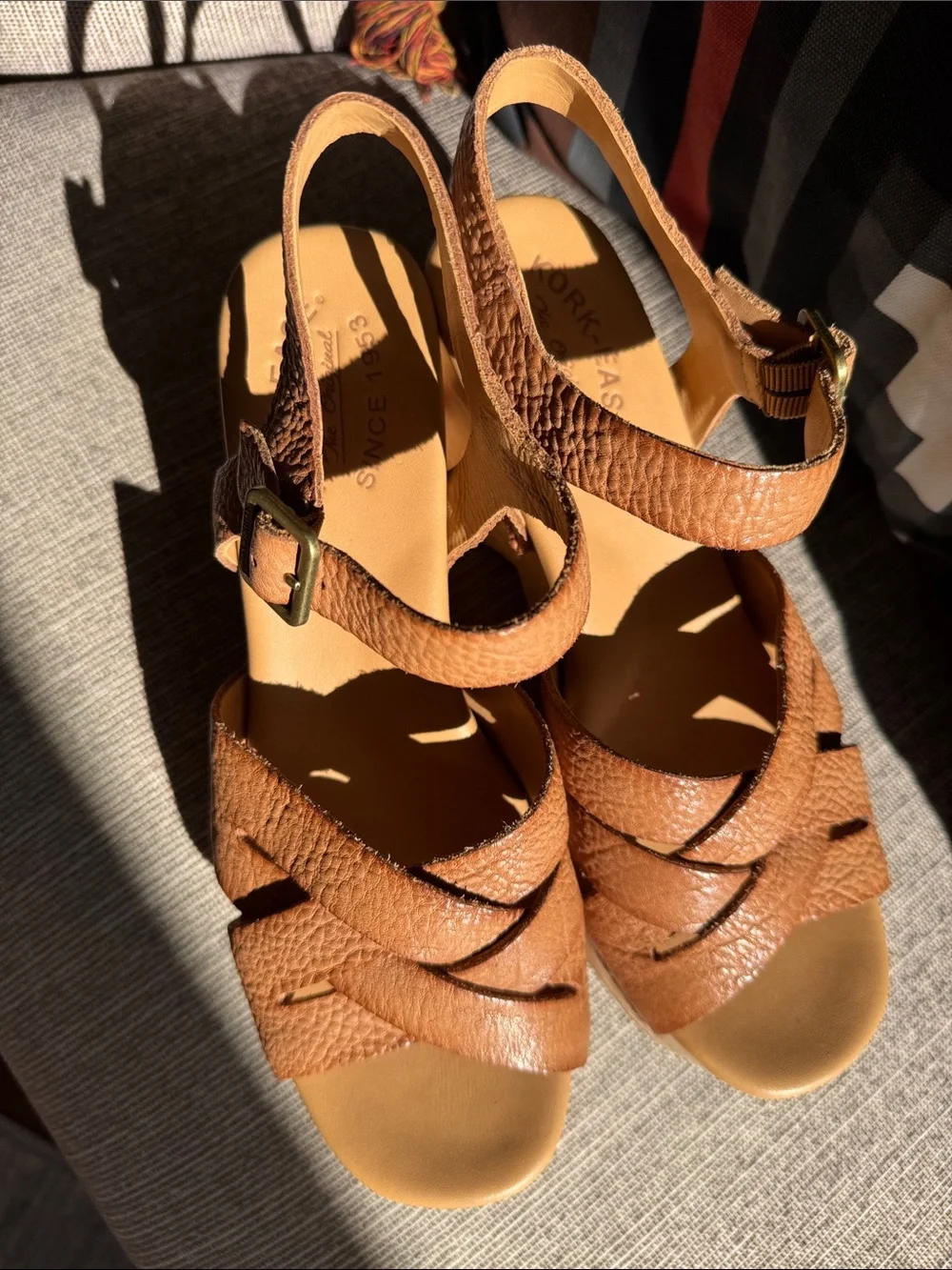 Kork-Ease Womens Brown Leather Platform Sandals Clogs  Size 9